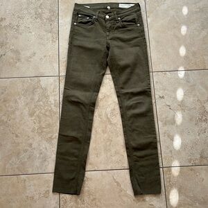 Rag and bone skinny jeans size 25 military green womens